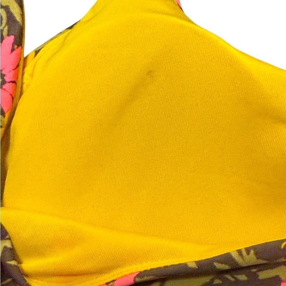 NWT Aerie Retro Floral Scoop Bikini Top Medium - Picture 5 of 7